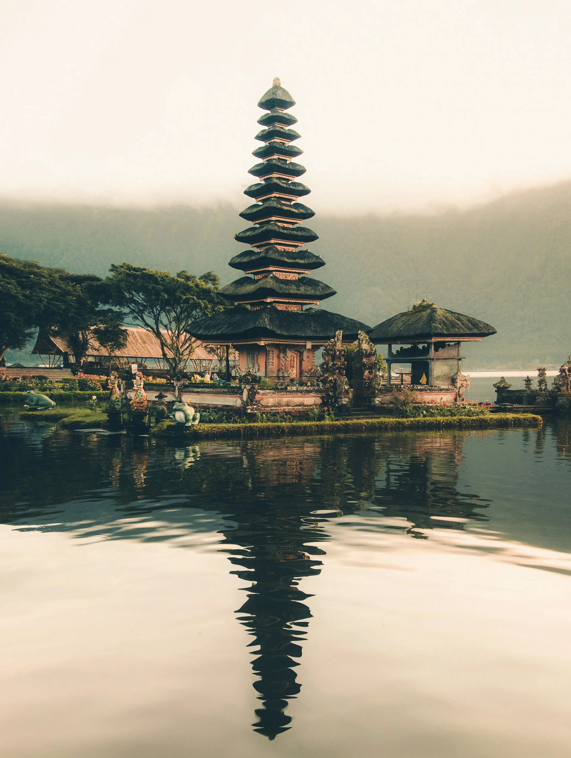 Bali rice terraces and temples